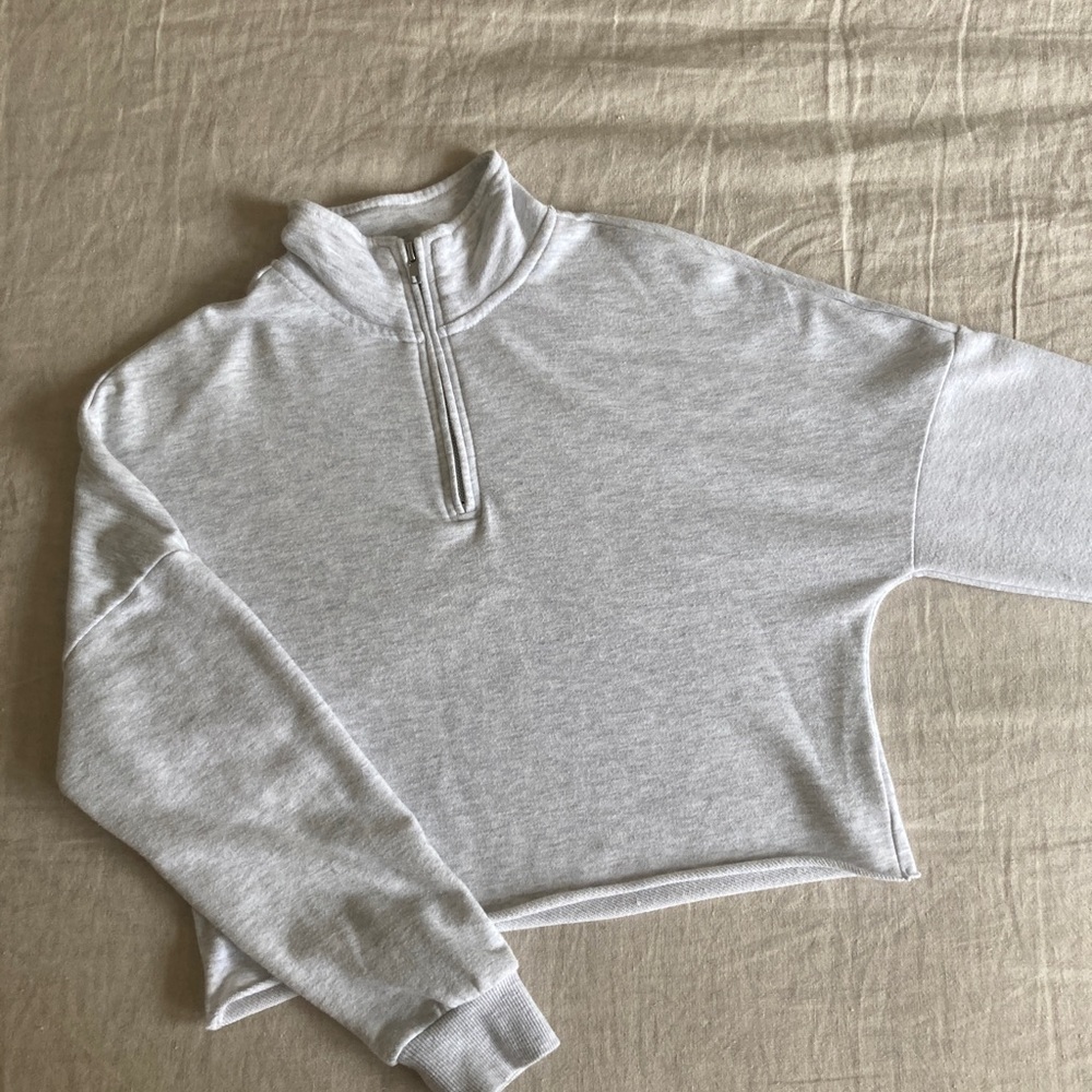 Garage Cropped Zip Sweatshirt